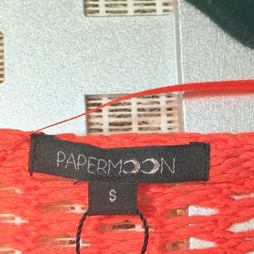 NWT Papermoon Orange Cropped Oversized Blouse - Picture 4 of 7